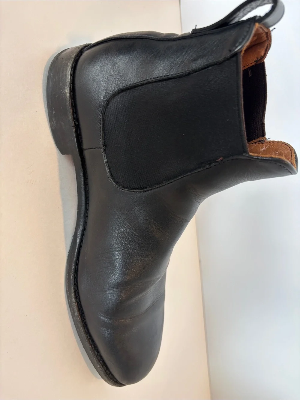 Men's Allen Edmonds Liverpool Black Leather Chelsea Slip-Boots - Size 8.5 E